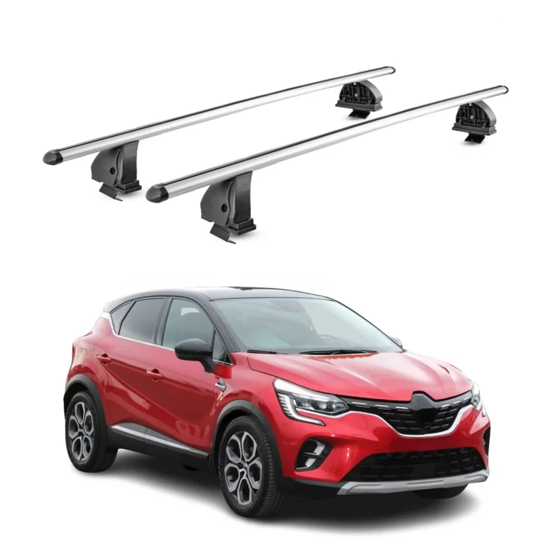 Alu Dachträger für Renault Captur II 2019-2026 TÜV T-Nut 75 kg 2tlg Silber