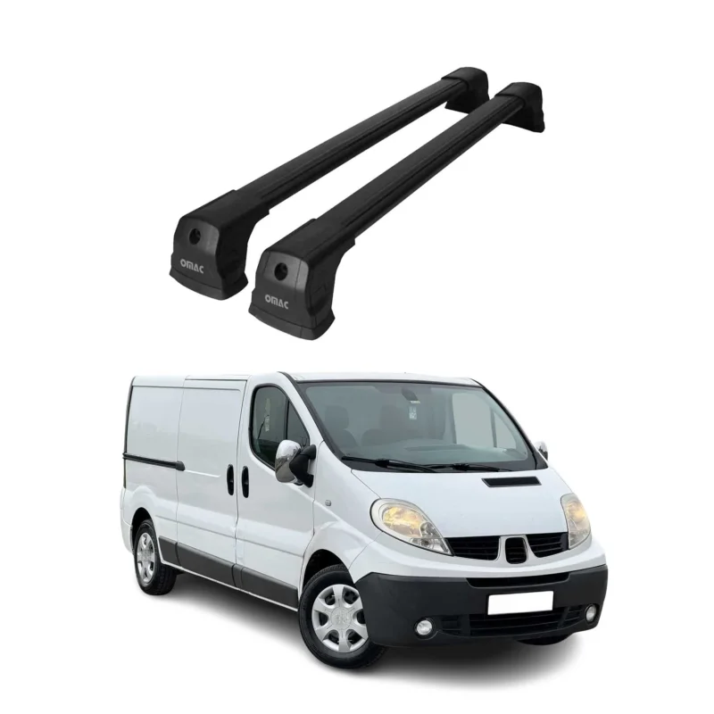 Dachträger Gepäckträger für Renault Trafic II 2001-2014 Grundträger Alu Schwarz