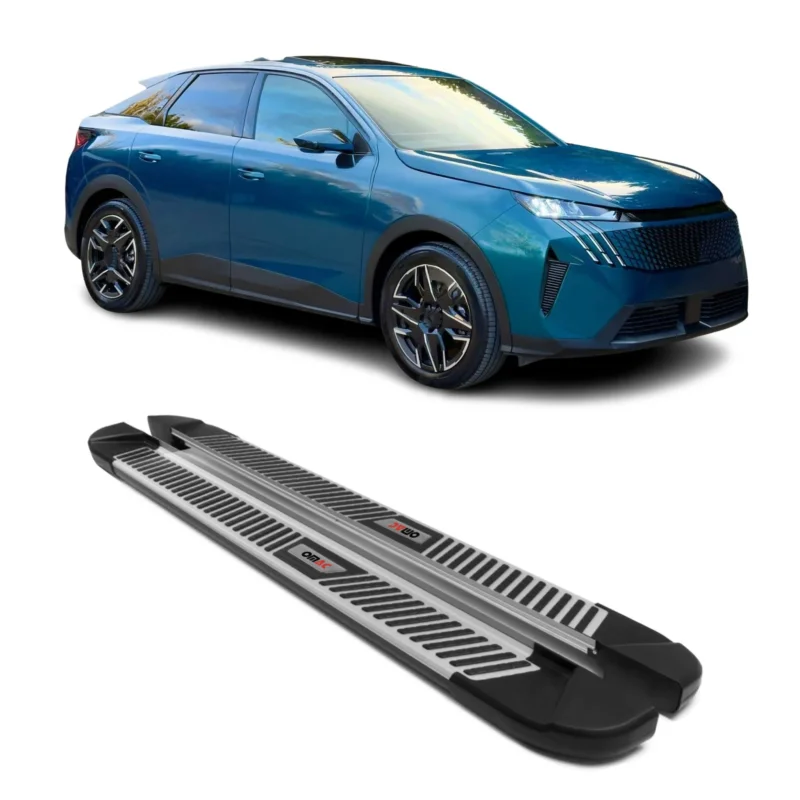 Trittbretter Seitenbretter für Hyundai Santa Fe mk4 2018-2023 Alu Schwarz Silber