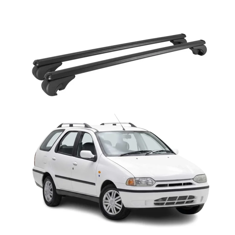 Dachträger Grundträger für Fiat Palio Weekend 1996-2011 TÜV Aluminium Schwarz 2x