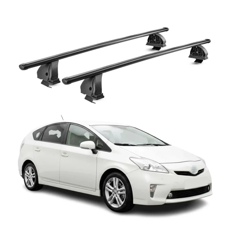 Stahl Dachträger für Toyota Prius+ XV40 2012-2019 TÜV Abschließbar 2tlg Schwarz