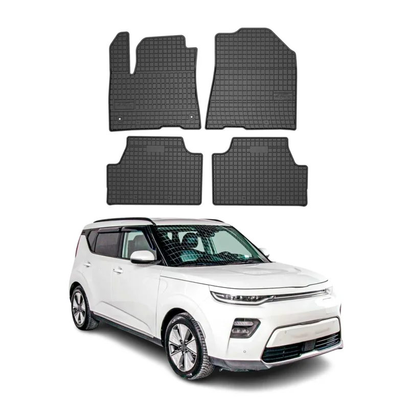 OMAC Gummi Fußmatten für Kia e-Soul 2020-2026 Automatten Gummi Schwarz 4tlg