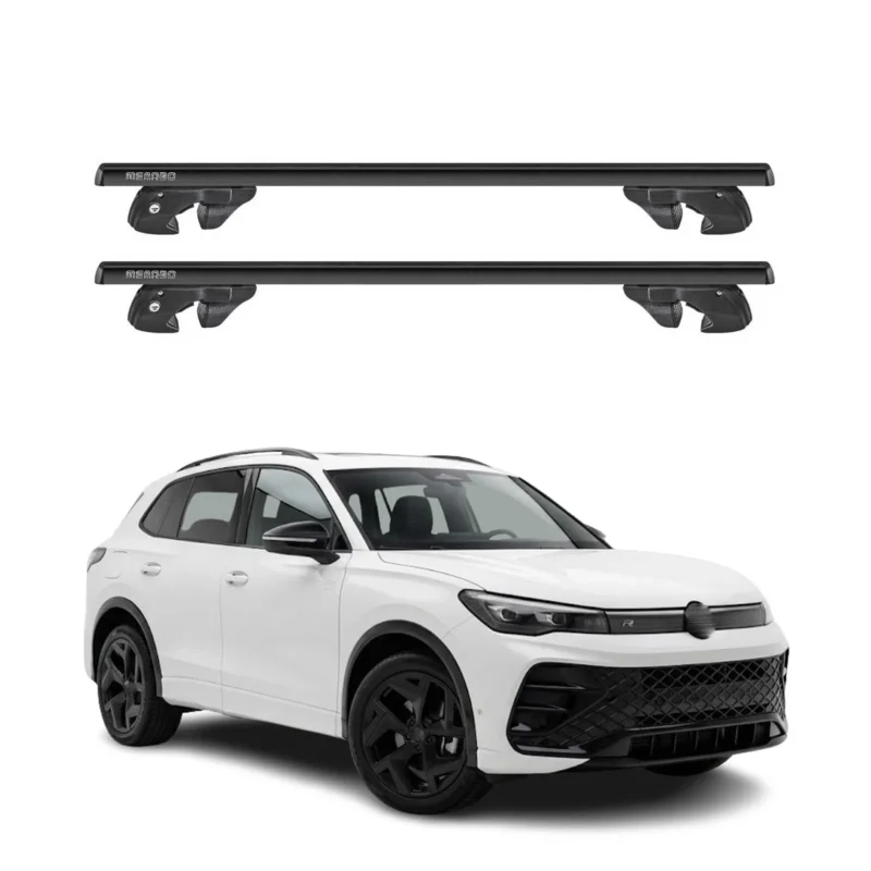 Dachträger Grundtäger für VW Tiguan III 2023-2026 Alu 90kg TÜV Schwarz 2tlg