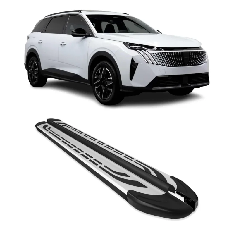 Trittbretter Seitenschweller für Peugeot 5008 III 2024-2026 Schwarz Aluminium