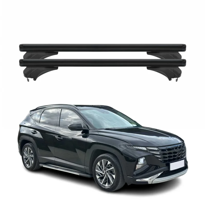 Menabo Dachträger Grundtäger für Hyundai Tucson NX4 2020-2025 Alu Schwarz 2 tlg