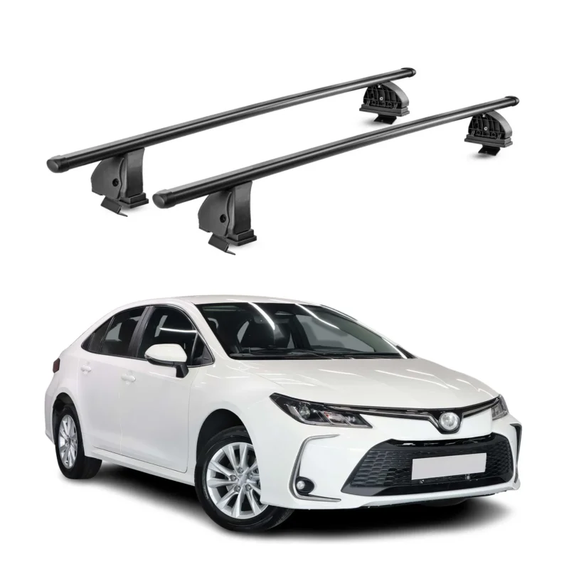 Stahl Dachträger für Toyota Corolla mk12 Schrägheck Kombi 2019-2026 2tlg Schwarz