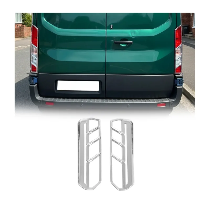 Rückleuchten Heckleuchte Rücklicht Rahmen für Ford Transit 2015-2026 Chrom 2x