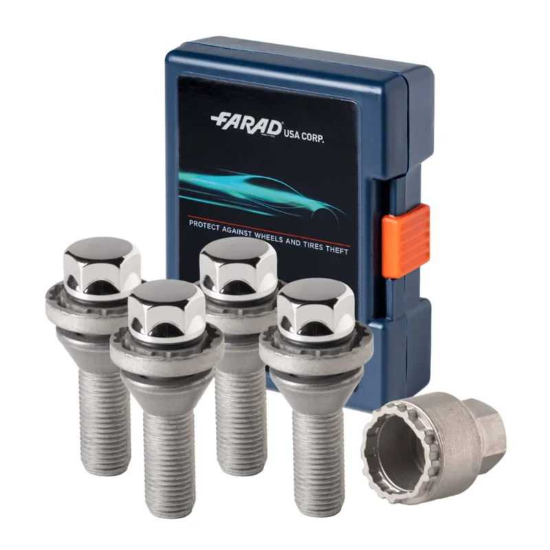 Radschloss Satz Radschrauben für Smart #1 / Smart #3 2022-2026 Silber 4x M14X1,5