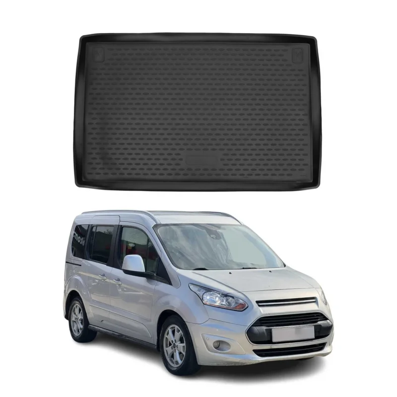 Kofferraummatte Kofferraumwanne für Ford Tourneo 2013-2026 Gummi TPE Schwarz