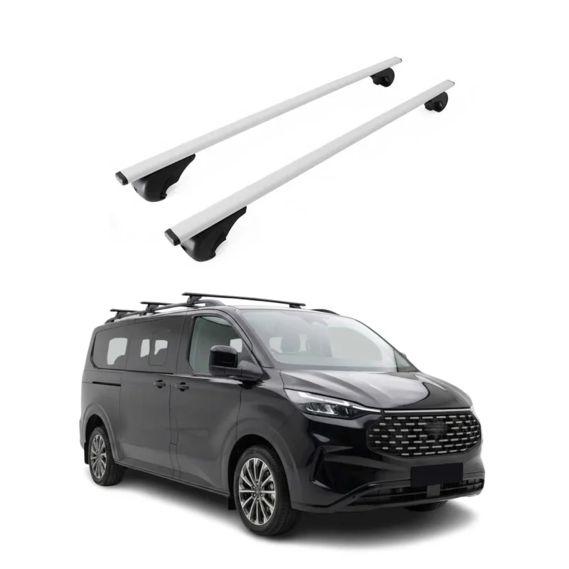 Dachträger Grundträger für Ford Tourneo Custom II 2023-2026 Stahl Silber 2tlg