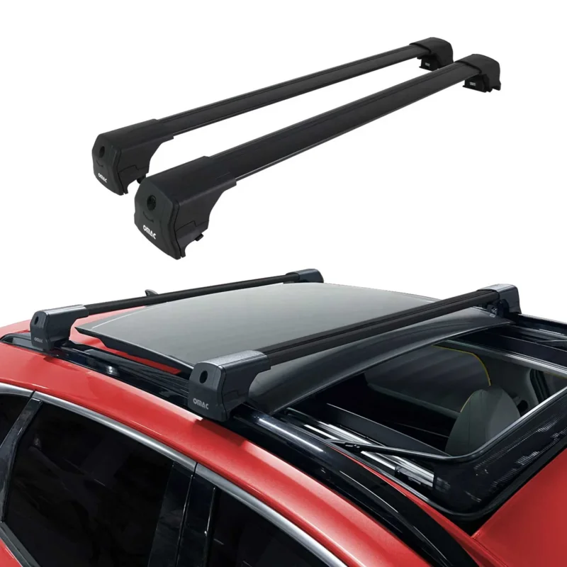 Dachträger Gepäckträger für Chevrolet Trax 2013-2017 ABE Aluminium Schwarz 2tlg