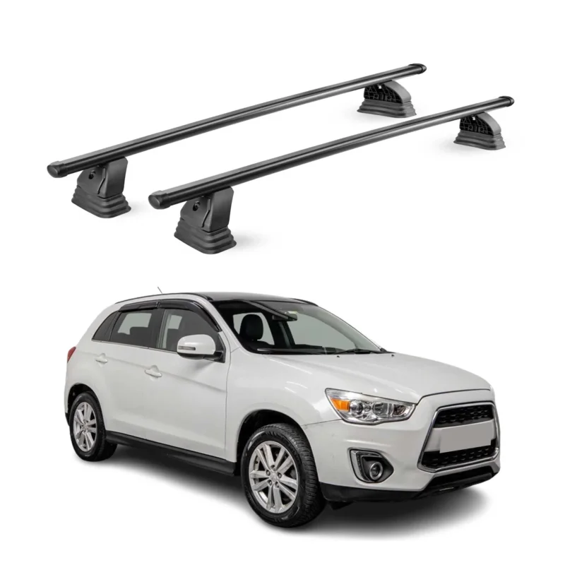 Stahl Dachträger für Mitsubishi ASX I 2010-2022 TÜV Abschließbar 2tlg Schwarz