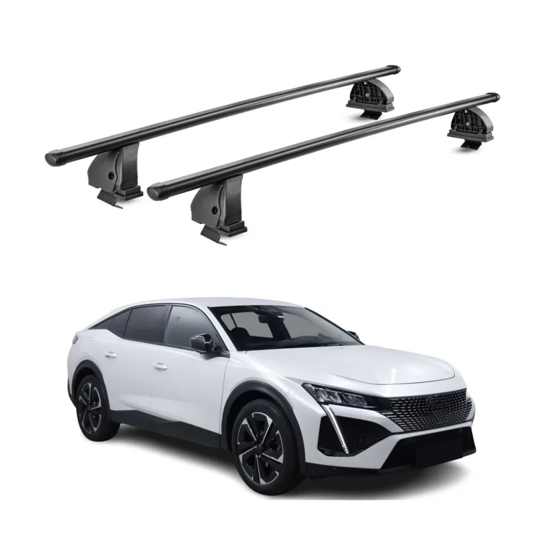 Stahl Dachträger für Peugeot 408 2023-2026 TÜV Abschließbar 75 kg 2tlg Schwarz
