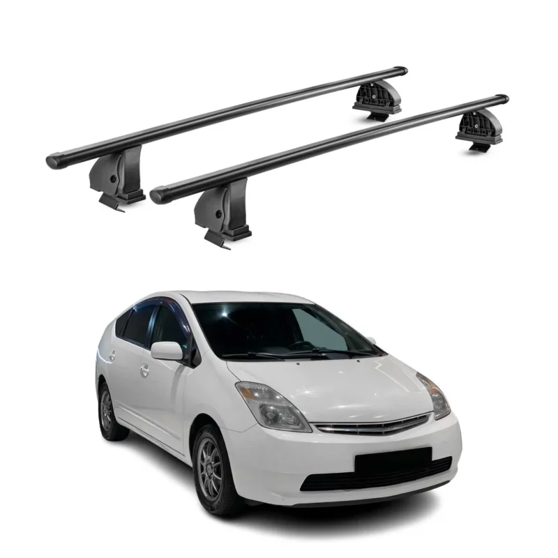 Stahl Dachträger für Toyota Prius II XW20 2003-2009 TÜV 75 kg 2tlg Schwarz