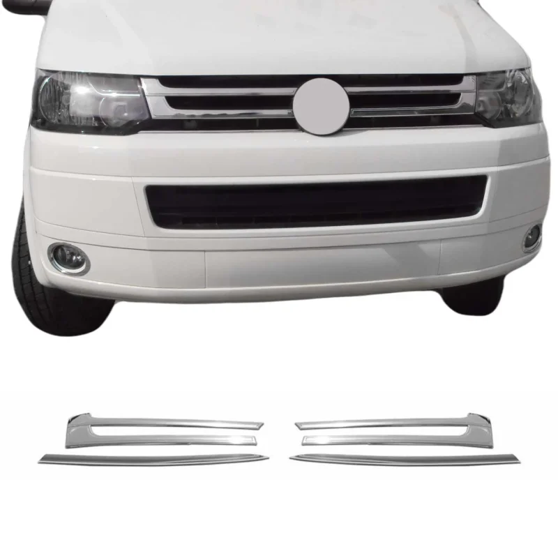 Kühlergrill Leisten Grillleisten für VW T5 2009-2015 Edelstahl Chrom 1tlg