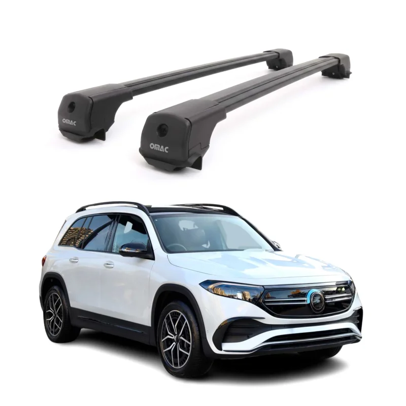Dachträger Grundträger für Mercedes EQB X243 2022-2026 Aluminium 75kg Schwarz 2x