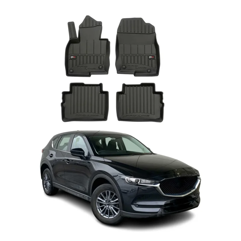 OMAC Gummi Fußmatten für Mazda CX-5 2017-2025 Premium TPE Automatten Schwarz 4x
