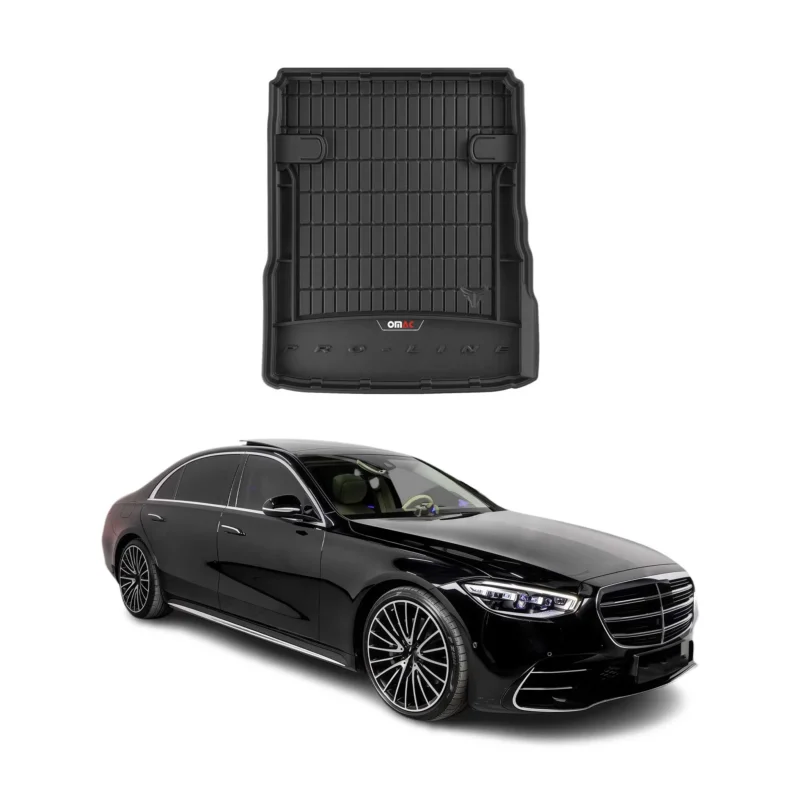 OMAC Gummi Kofferraumwanne für Mercedes S Klasse V223 2021-2026 TPE Schwarz
