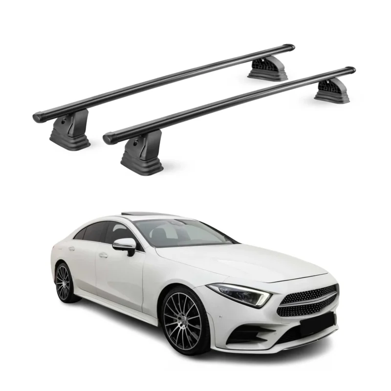 Stahl Dachträger für Mercedes CLS C219 2004-2010 TÜV Abschließbar 2tlg Schwarz