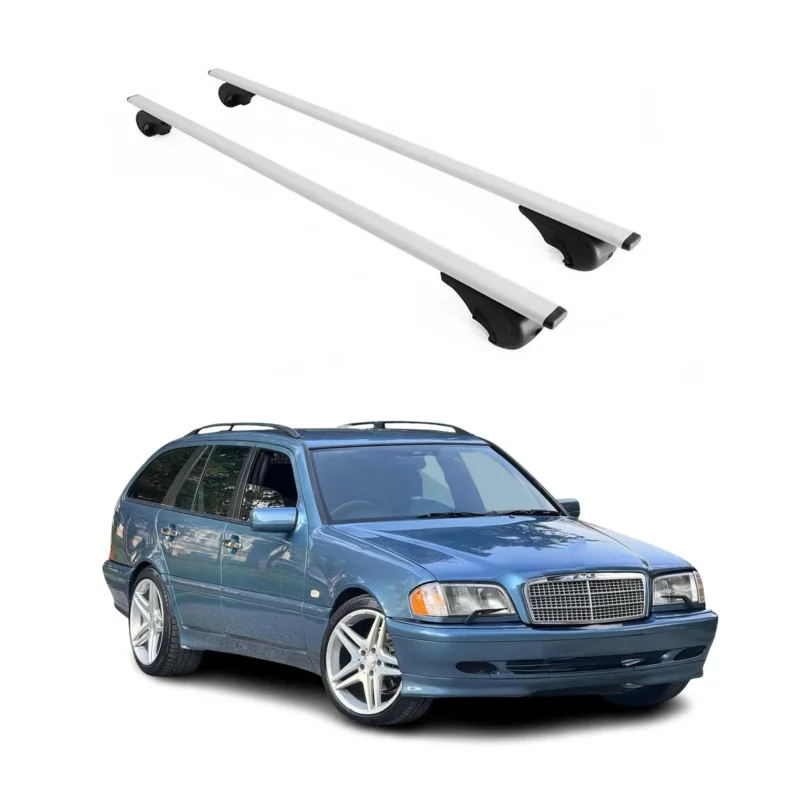 Dachträger für Mercedes C Klasse S202 S203 S204 T-Model 1996-2014 75kg Grau 2x