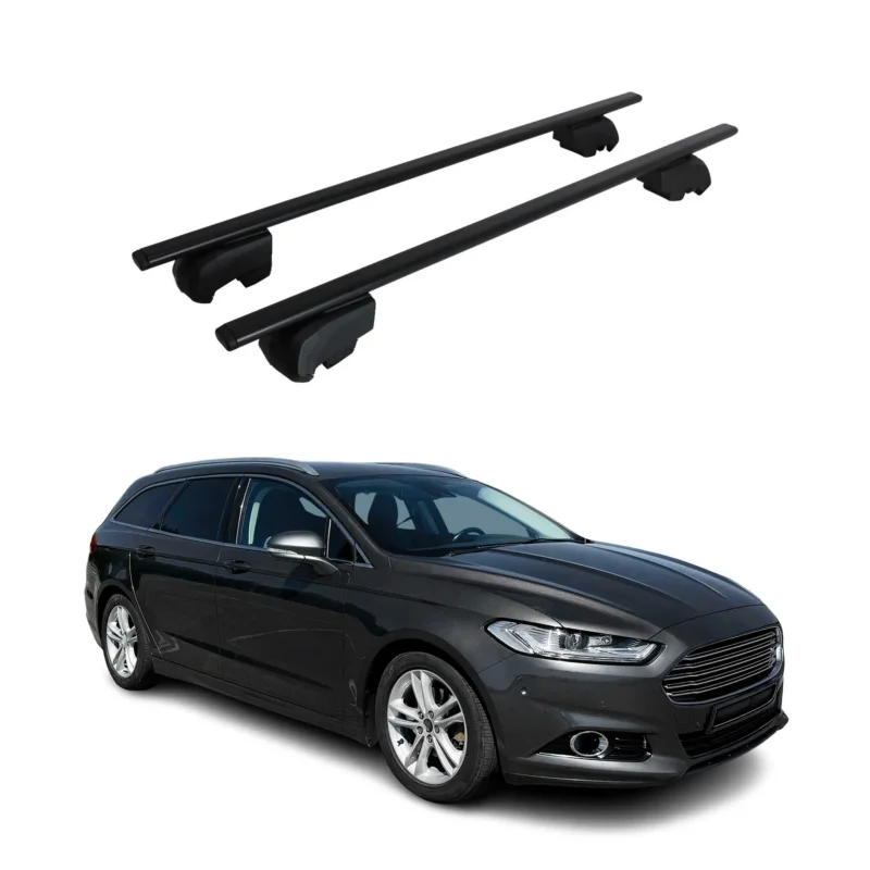 Dachträger Grundträger für Ford Mondeo Turnier 2014-2022 75kg Stahl Schwarz 2x