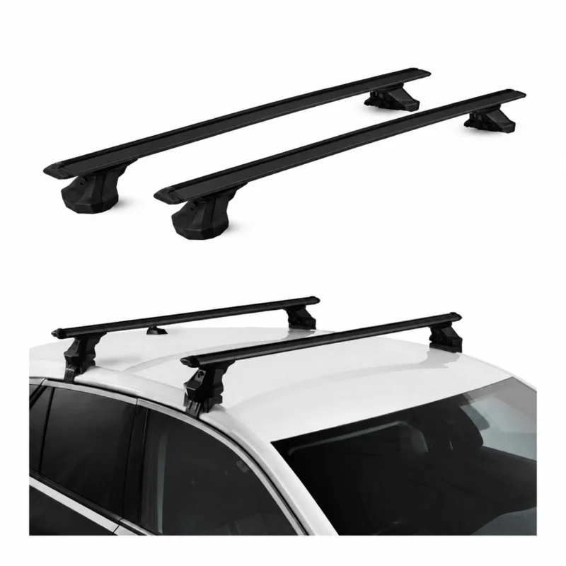 Dachträger für Toyota Yaris (XP130) 2011-2020 Aluminium 2 Stück 75kg TÜV Schwarz