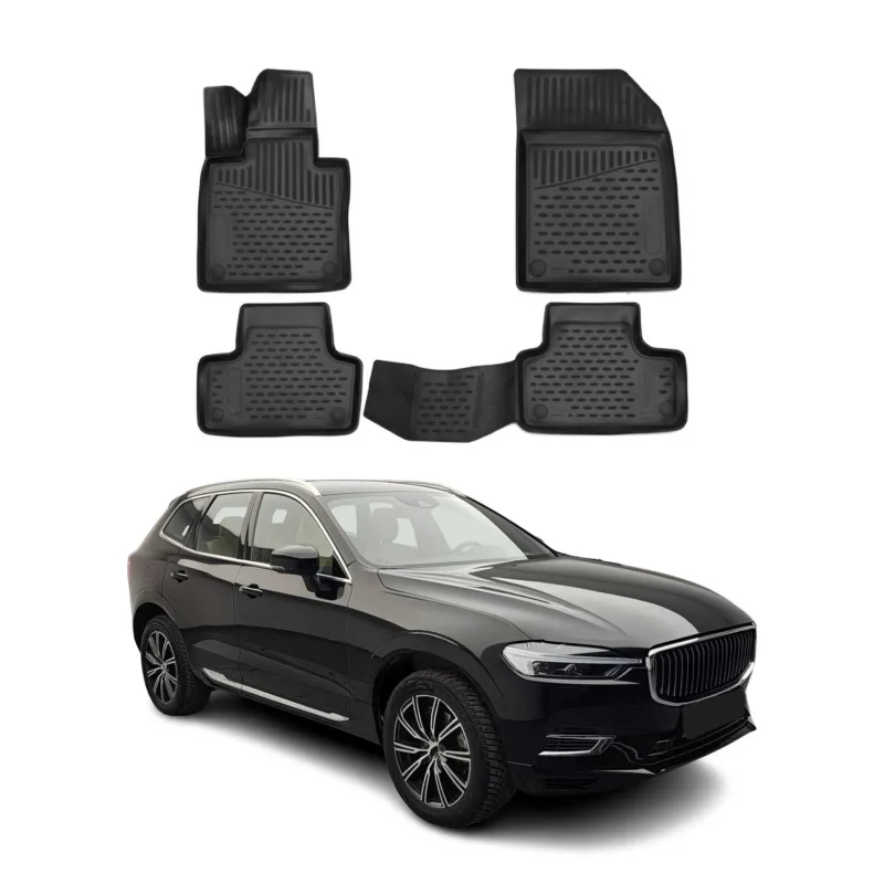OMAC Gummimatten Fußmatten für Volvo XC60 II 2018-26 TPE Automatten Schwarz 4tlg