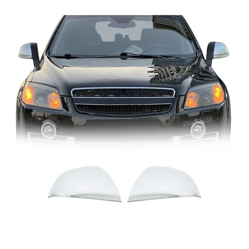 Spiegelkappen Spiegelabdeckung für Chevrolet Captiva 2006-2018 Chrom ABS Silber