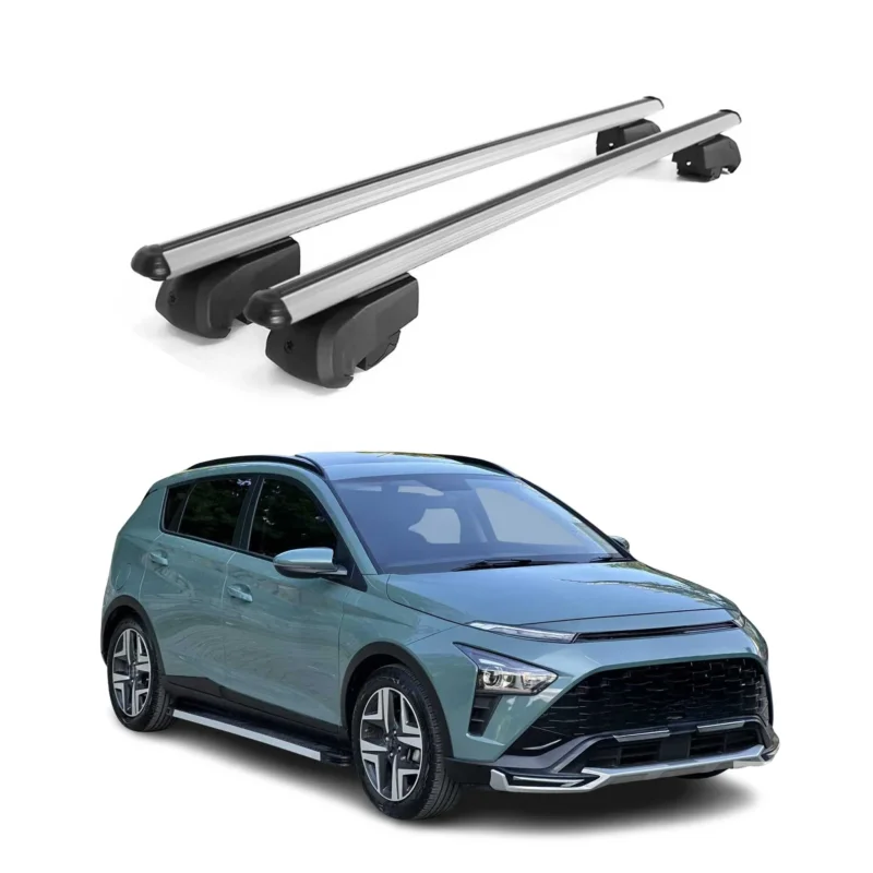 Dachträger Gepäckträger für Hyundai Bayon 2021-2026 Querträger ABE Alu Grau