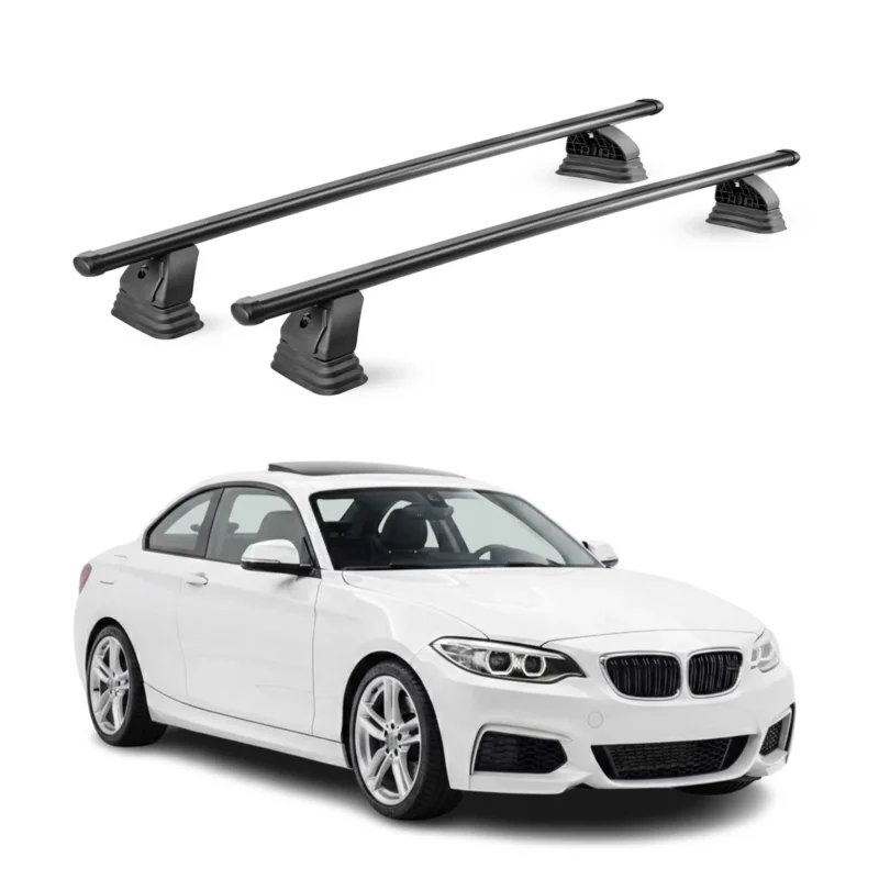 Stahl Dachträger für Bmw 2er F22 Coupè 2012-2021 TÜV Abschließbar 2tlg Schwarz