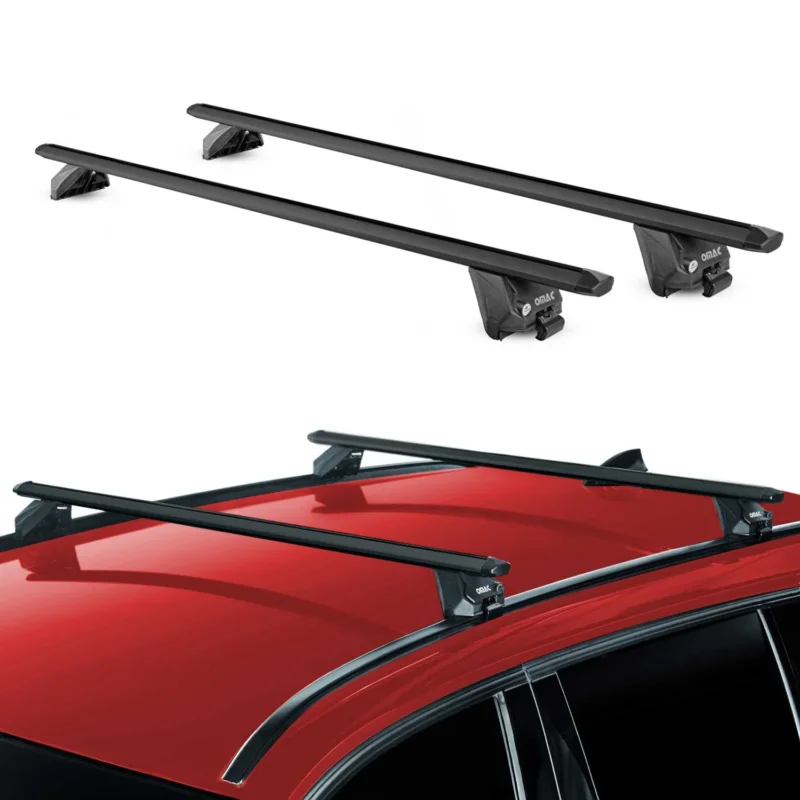Dachträger Grundtäger für Seat Tarraco 2018-2024 100kg Alu Schwarz 2 tlg ABE