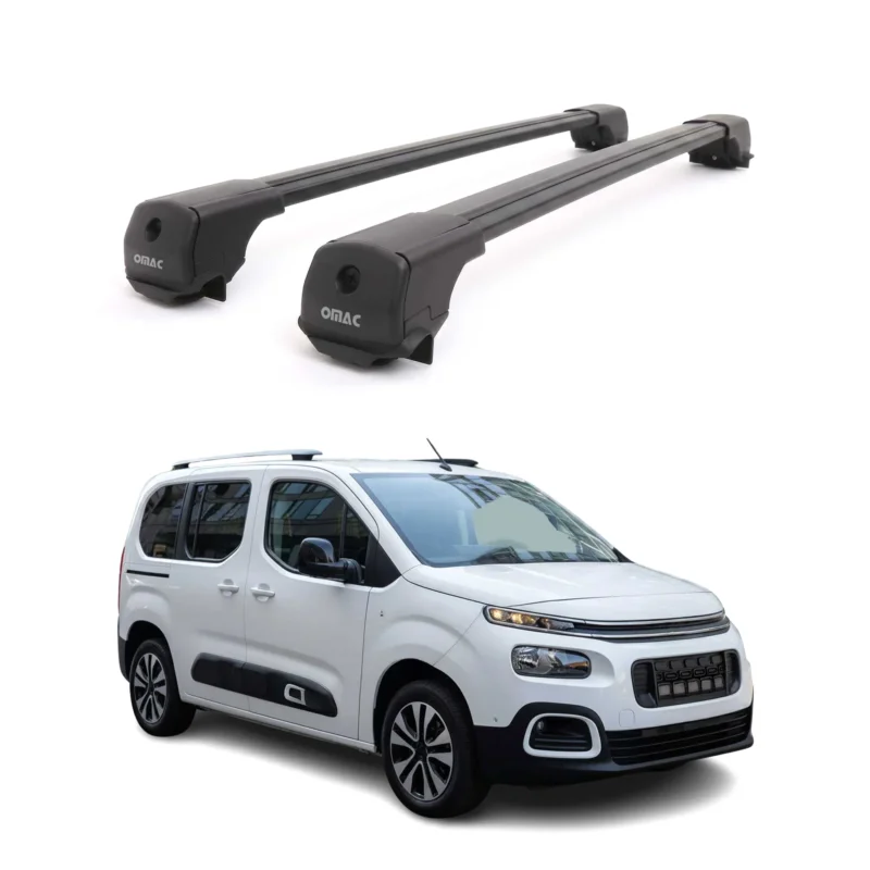 Dachträger Grundträger für Citroen Berlingo 2018-2026 Aluminium 75kg Schwarz 2x