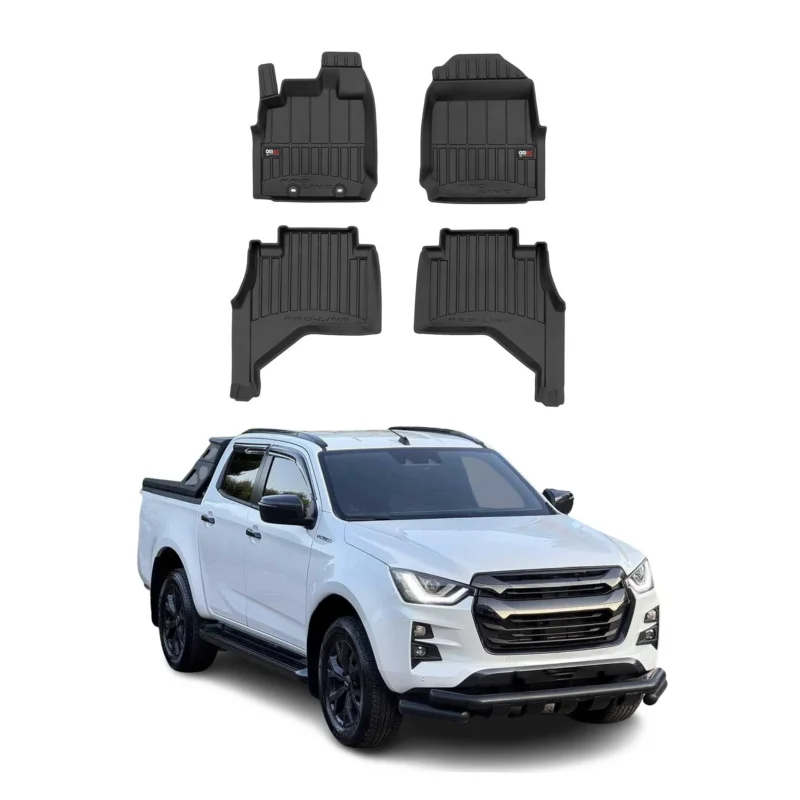 OMAC Gummi Fußmatten für Isuzu D-Max Doppelkabine 2019-2026 Premium TPE 4x