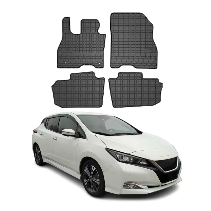 OMAC Gummi Fußmatten für Nissan Leaf ZE1 2018-2025 Automatten Gummi Schwarz 4tlg