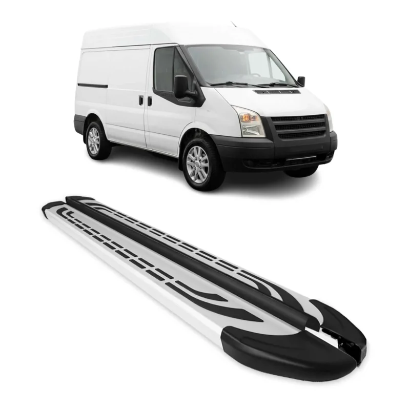 Trittbretter Seitenschweller für Ford Transit 2006-2014 L1 Grau 2 tlg