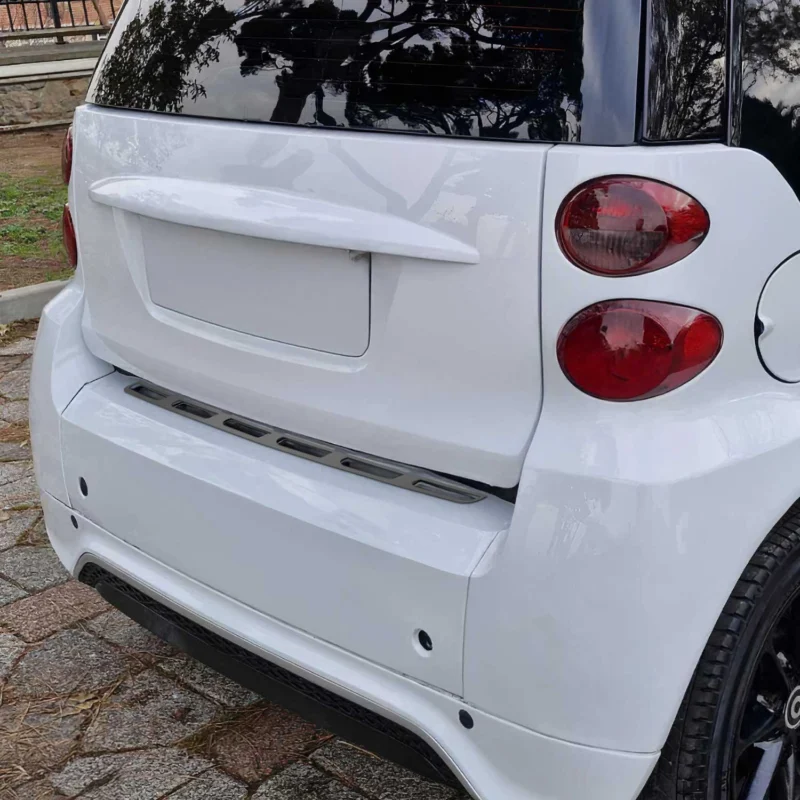 Ladekantenschutz Stoßstange für Smart ForTwo W451 2007-14 Edelstahl Dunkel Chrom