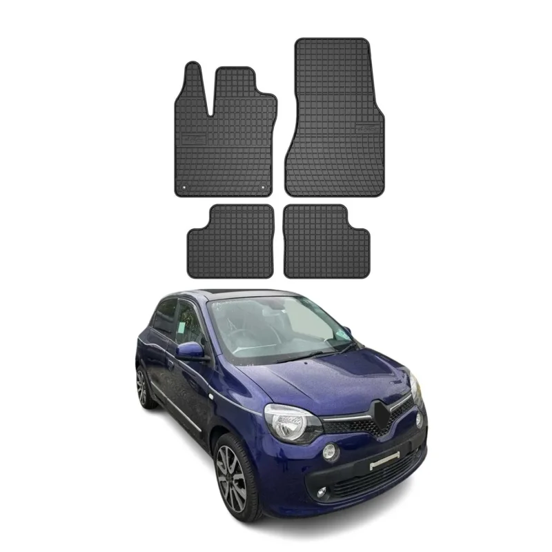 OMAC Gummi Fußmatten für Renault Twingo 2014-2024 Automatten TPE Schwarz 4tlg