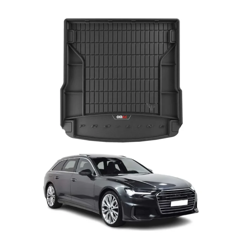 OMAC Gummi Kofferraumwanne für Audi A6 C8 Avant Allroad 2018-2025 TPE Schwarz