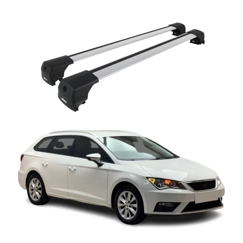 Dachträger Grundtäger für Seat Leon III Kombi 2014-2020 FL Aluminium Silber 2x