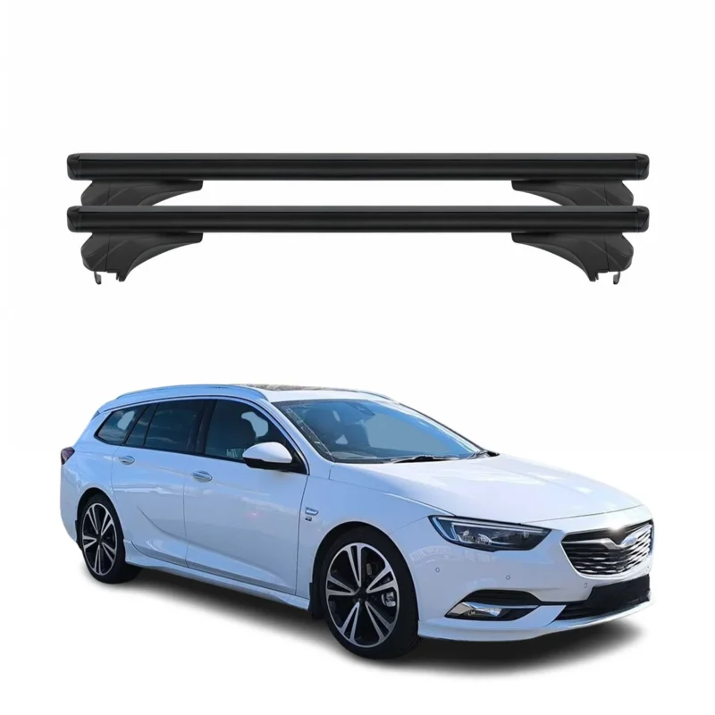 Menabo Dachträger für Opel Insignia Sportourer 2017-2022 Aluminium Schwarz 2 tlg