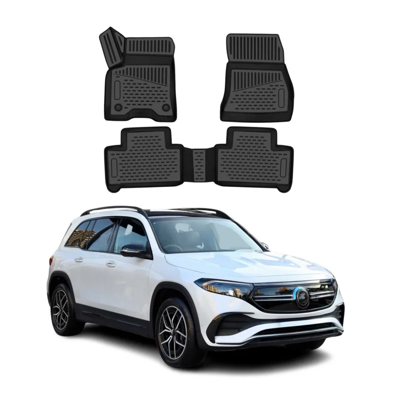 OMAC Gummimatten Fußmatten für Mercedes EQB X243 2022-2026 TPE Schwarz 3tlg