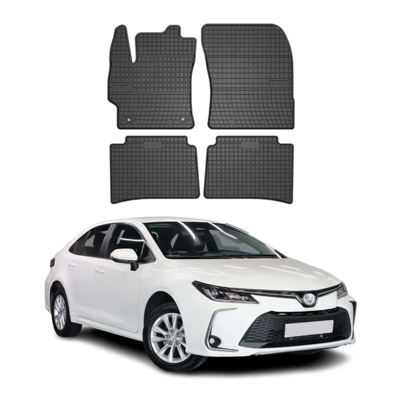 OMAC Gummi Fußmatten für Toyota Corolla 2019-2026 Automatten Schwarz 4x