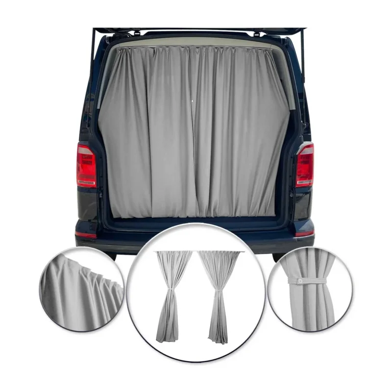 Maß Gardinen Sonnenschutz für Fiat Ducato H3 Heckklappe Vorhänge Grau