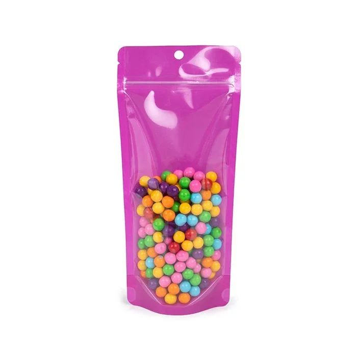 Stand Up Pouch Neon Purple 10.8x6x23.8 cm w/ Hang Hole