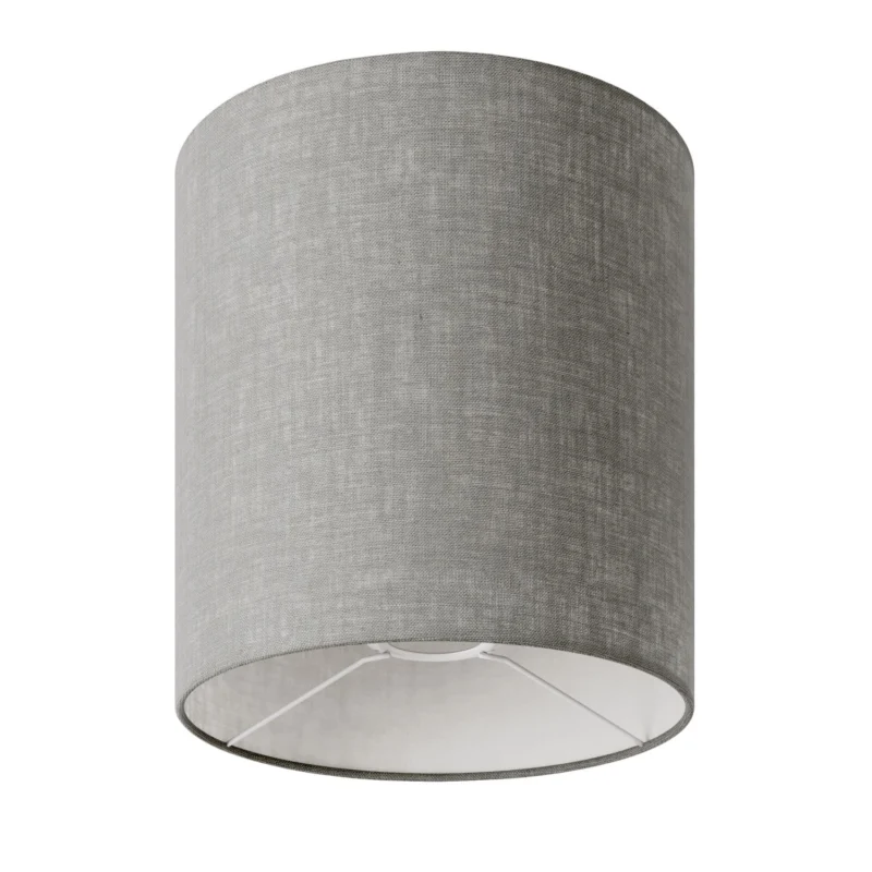 Paralume Cilindro M in tessuto con attacco E27 - Made in Italy - Camelot Grigio