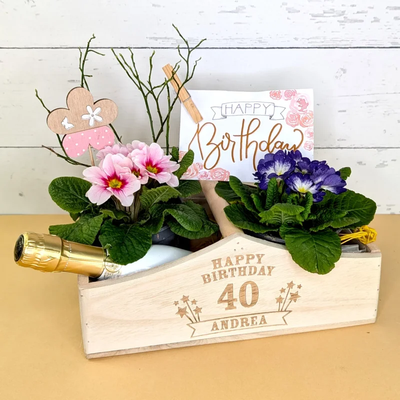 Pflanzkorb zum Geburtstag als Geldgeschenk oder Dekoration – Bild 2