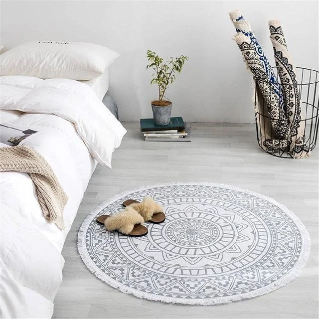 Brehn | Marokkanischer Boho-Teppich mit Quasten