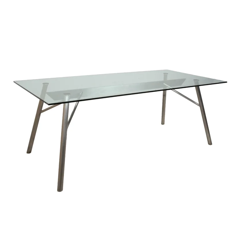 Rolf Benz Glas Esstisch Siber Esszimmer