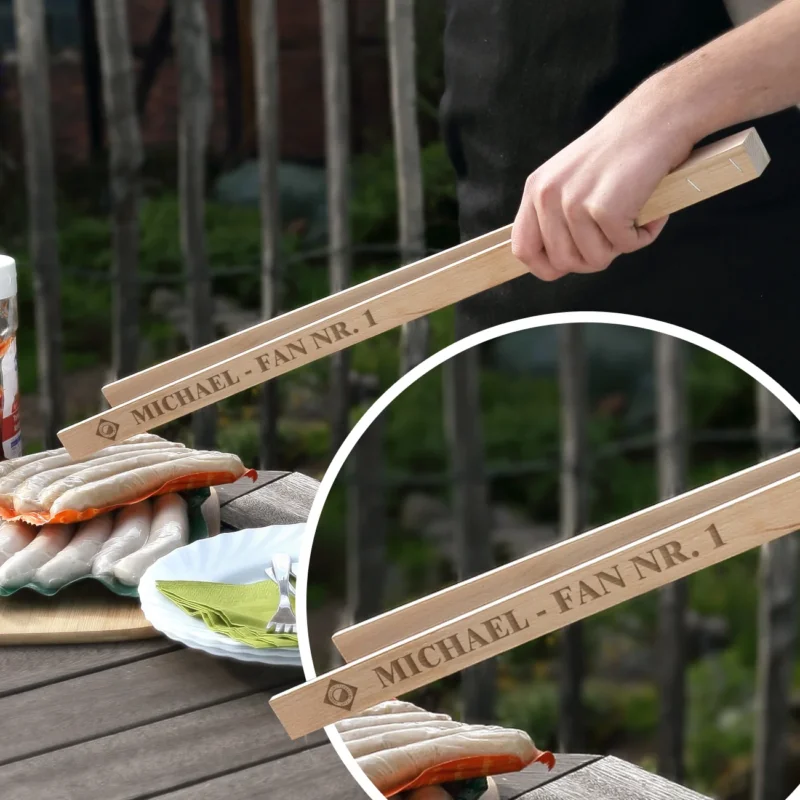 Grillzange mit SC Leinefelde Vereinslogo und Wunschtext