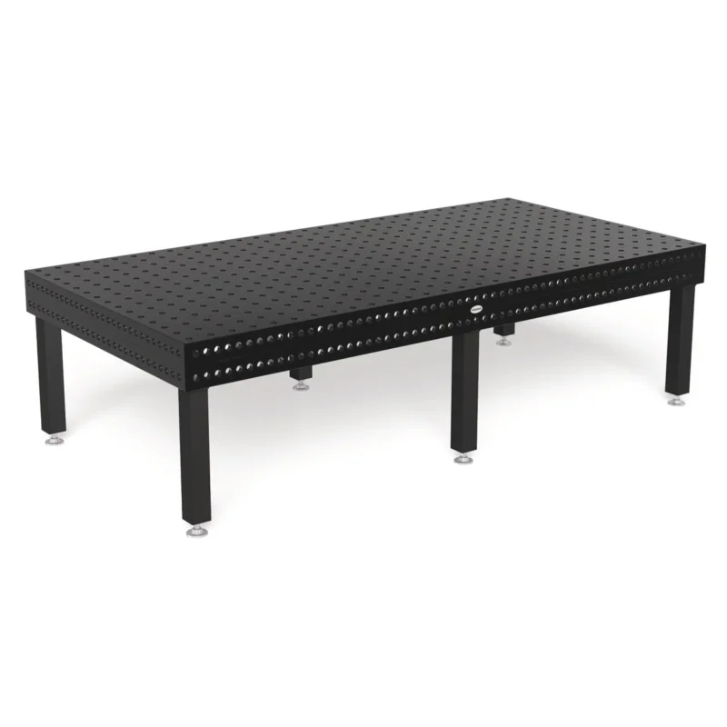 Produktansicht von Siegmund Schweißtisch 3000 x 1500 x 200 mm Professional 750 System 28 Plasmanitriert Höhe 750 mm mit Bodenverankerung